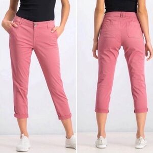 Style & Co Pink Mid Rise Cotton Chino Slim Fit Pants Size Petite 6